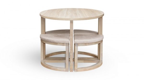 Комплект Gramma Сатурн стіл обідній + 4 стільці беж 