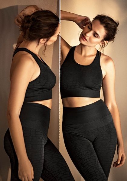 Лосины Casall Shiny Alligator Seamless Tights 21610-216 р.M черный