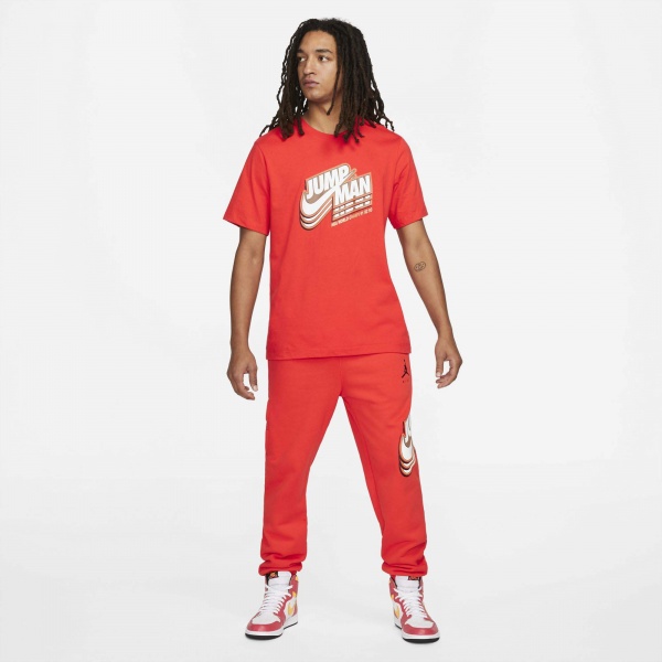 Футболка Jordan M J JMPMN SS GFX CREW DC9773-673 р.XL червоний