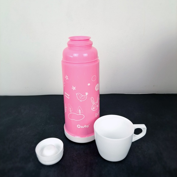 Термос GT118 Вухастики рожевий 450 мл Gusto