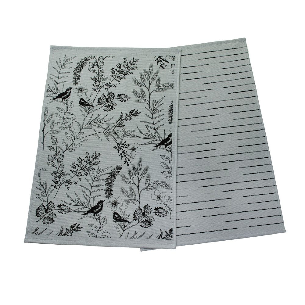 Набір рушників кухонних Пташки 2 шт. 40x60 см Homeline блакитно-сірий