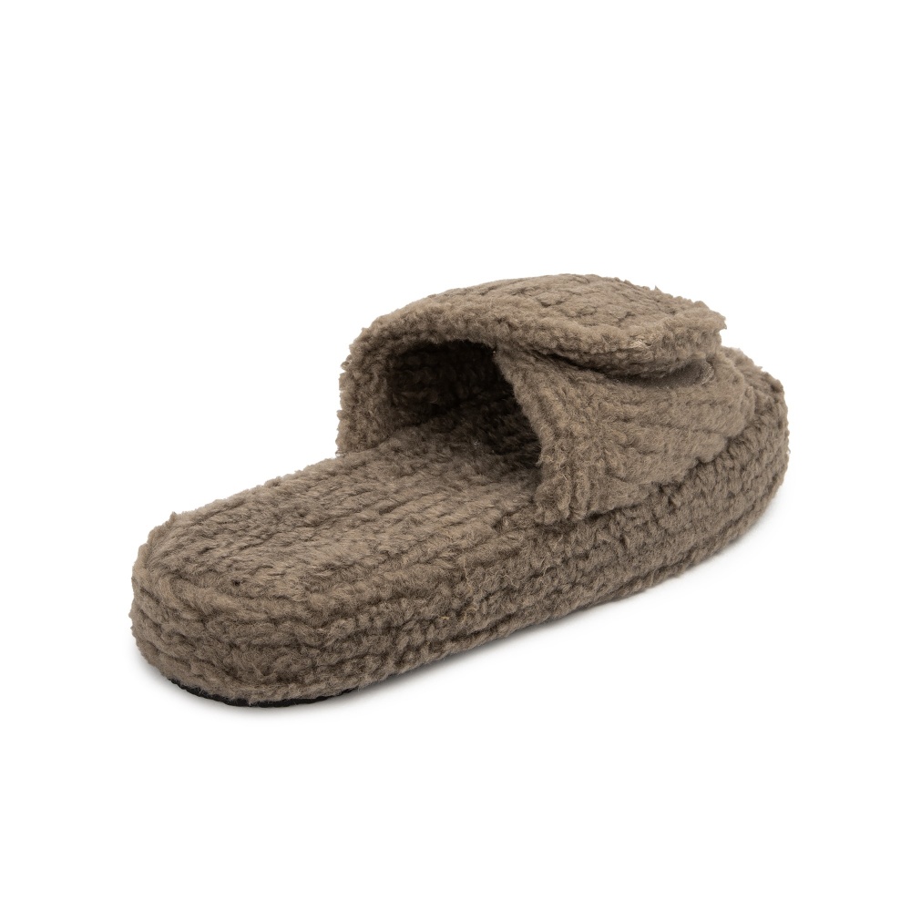 Капці домашні Twins HS фліс/липучка на платформі 12706 р.36/37 коричневий