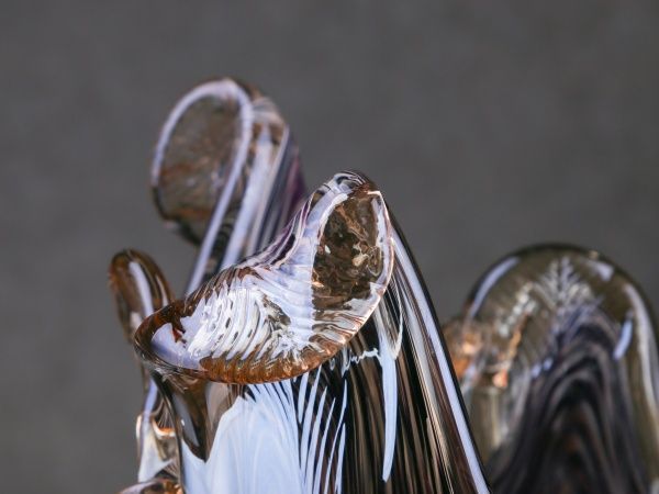 Ваза стеклянная коричневая Venezia 23х23х40 см White cristal