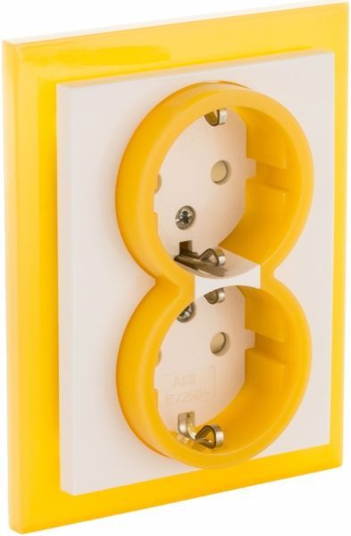 Розетка двойная с заземлением ABB Neo 2P+E 16 А 250 В без шторок оранжевый 5512M-C03459 43