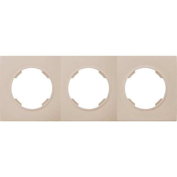 Рамка тримісна HausMark Bela універсальна кремовий SNG-FRP.RD20G3-CR