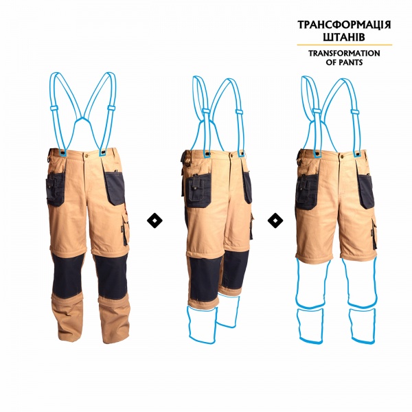 Брюки рабочие Trident Safari р. XXL XXL рост 7-8 TRIDENT бежево-черный