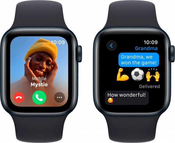 Смарт-годинник Apple Watch SE 2023 GPS 40mm Midnight Aluminium Case with Midnight Sport Band - S/M (MR9X3QP/A)