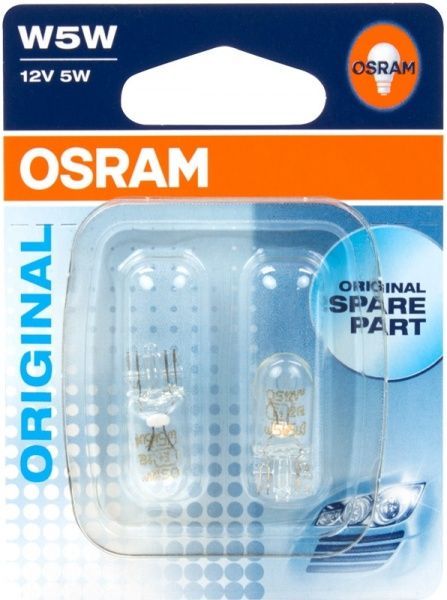 Лампа накаливания Osram (2825HCBI02B) W5W W2.1x9.5d 12 В 5 Вт 2 шт 3200