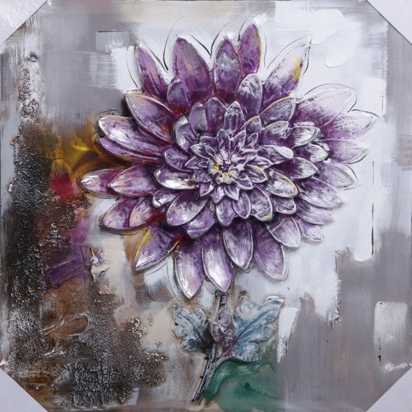 Картина Пион фиолетовый 80x80 см 