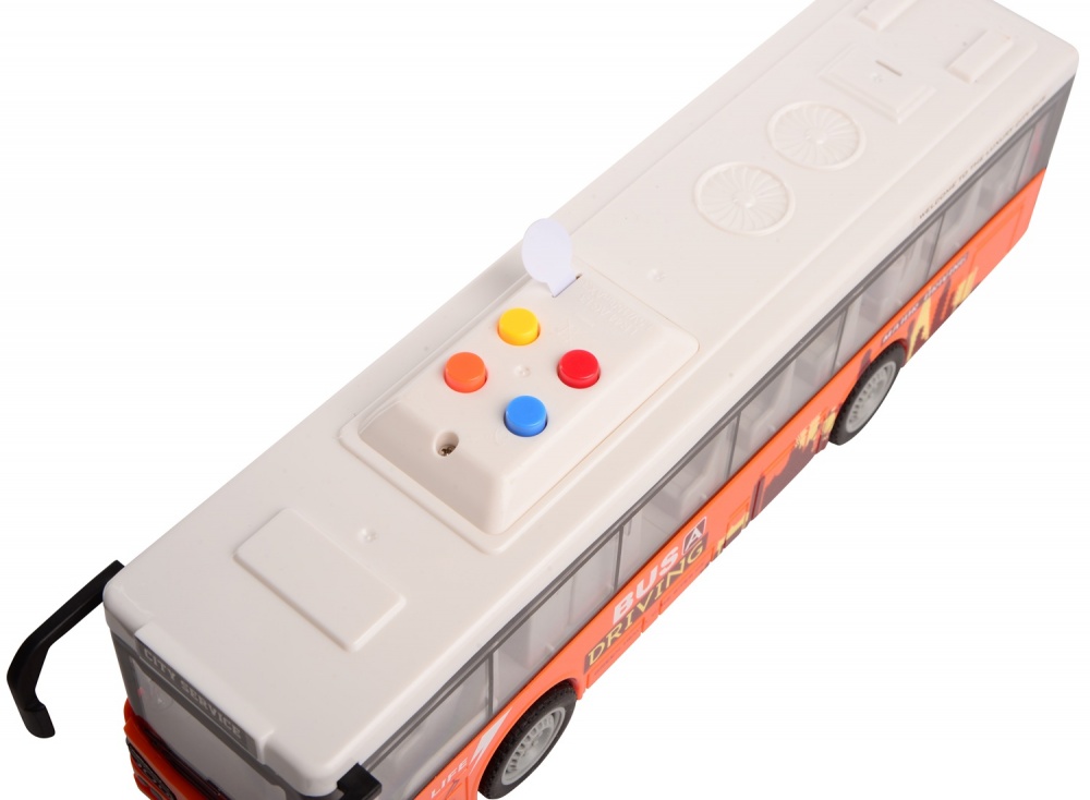 Автобус CARS S помаранчевий 1:16 (інерція, звук, світло, двері відчиняються) 1:16 CJ-4073621