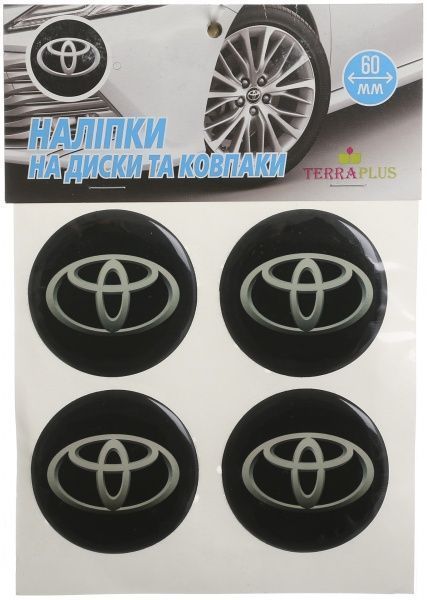 Наліпка TERRAPLUS на ковпаки та диски Toyota 60 мм