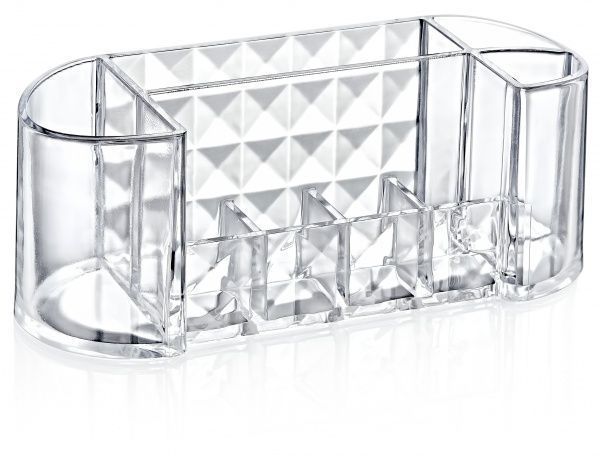 Органайзер BoxUp овальний Diamond 7x18x7 см пластик прозорий FT-024 