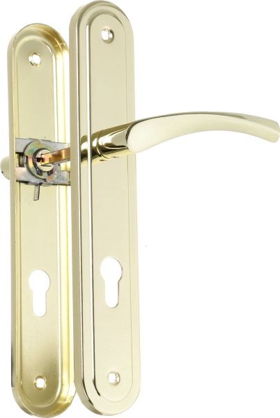 Ручка на планке Bruno BR-85 85 мм полированная латунь