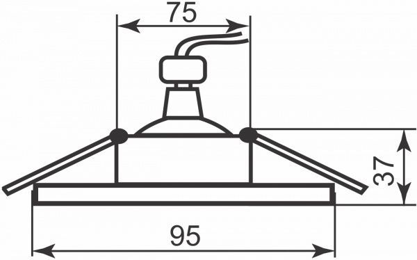 Светильник точечный LightMaster DL6022 2 шт./уп. MR16 50 Вт G5.3 титан 