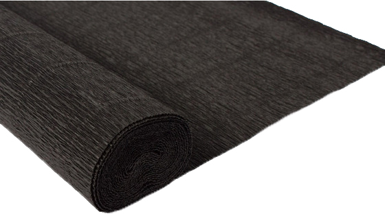 Бумага креповая 100% черная 50х200 см