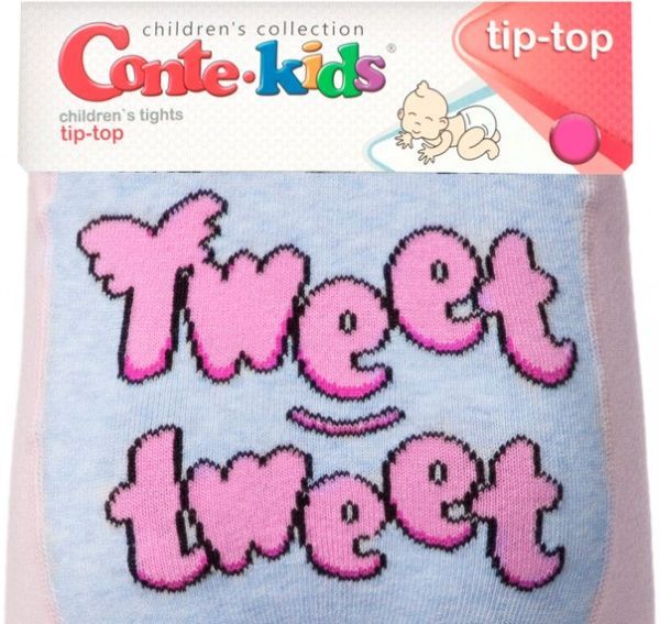 Колготки детские Conte-Kids CK TIP-TOP (веселі ніжки) мал. 480 14С-79СП р.104-110 светло-розовыйс рисунком 