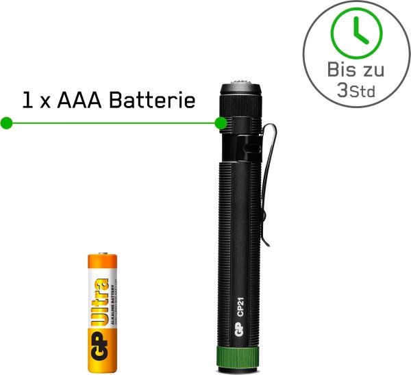 Фонарик GP LED CP21BE-2FB1 черный 