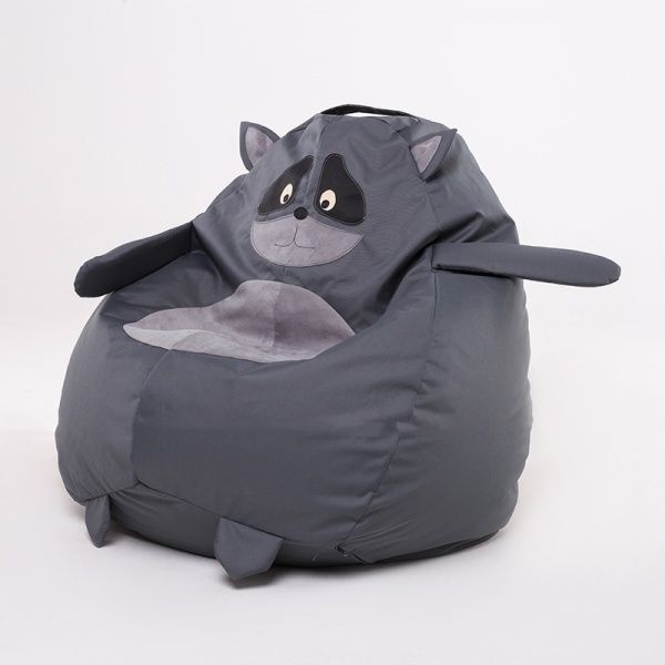 Кресло-мешок SanchoBag Груша Енот серый (38DT2OK1ENOT) 