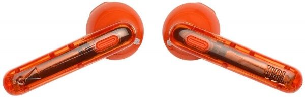 Навушники JBL® TUNE 225TWS transparent orange (JBLT225TWSGHOSTORG) 