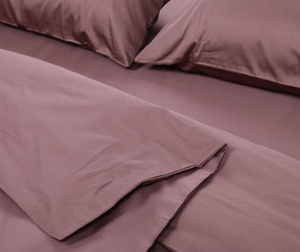 Комплект постільної білизни Mono brown D сімейний коричневий La Nuit 