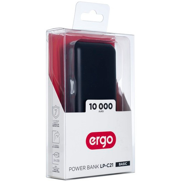 Внешний аккумулятор (Powerbank) Ergo LP-С21B 10000 mAh (LP-С21B)