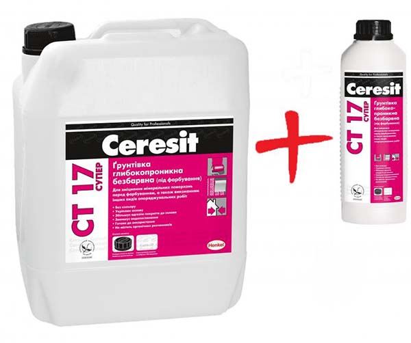 Грунтівка Ceresit CT-17 Супер 10 л + 2 л