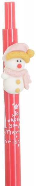 Ручка кулькова Новорічна атрибутика Сніговик 