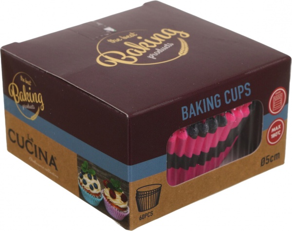 Формочки для кексов 5 см 60 шт. в ассортименте