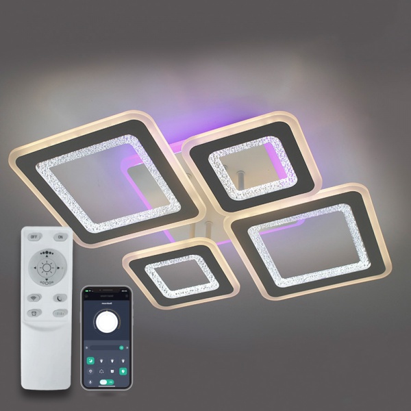 Люстра светодиодная Luminaria 124 Вт белый OVAL DOUBLE RGB 