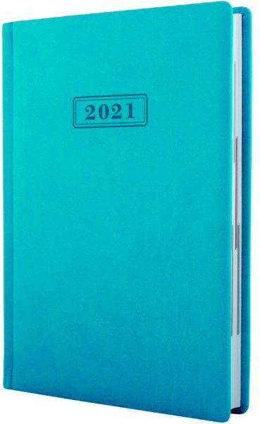 Щоденник датований 2021 Vivella А5 бірюзовий Optima O25230-21
