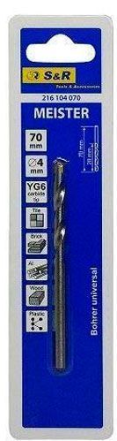Сверло универсальное S&R Meister 30x70 мм S&R Meister 4 мм