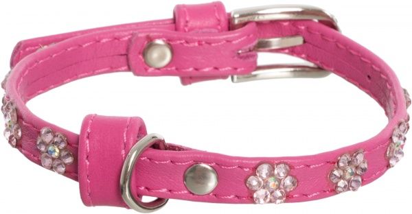 Ошейник WAUDOG Glamour со стразами Цветок 9 мм 19-25 см 32537