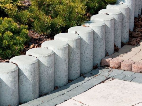 Палисад полумесяц 110x300 мм серый Моноліт-Брук 