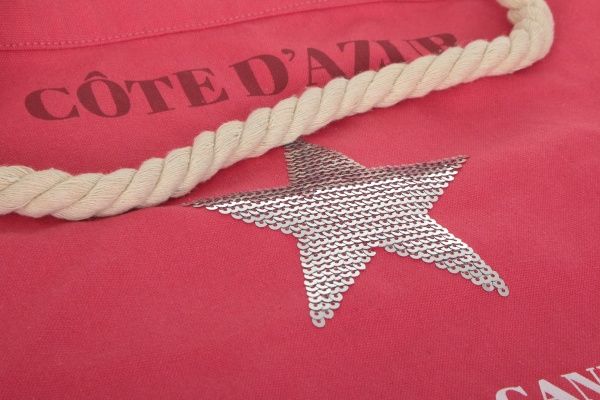 Сумка пляжна Luna Cote 54х36х15 см рожевий