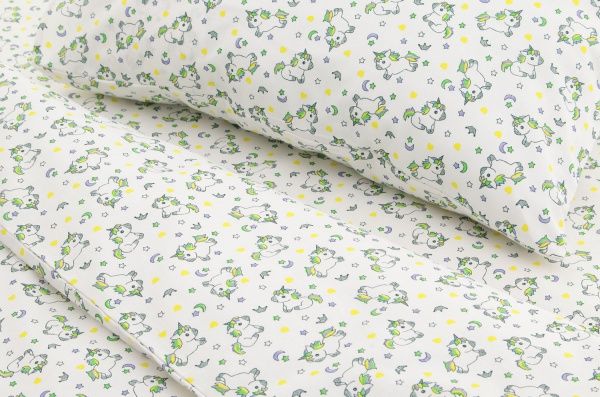 Комплект постільної білизни Homeline Єдиноріжки білий із малюнком