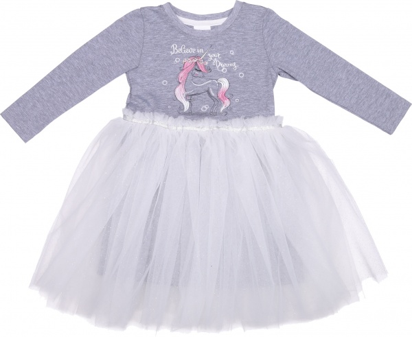 Плаття Luna Kids для девочки серый меланж 