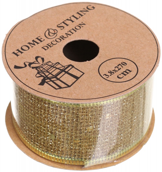 Стрічка декоративна золота 38х2700 мм ANM800400 