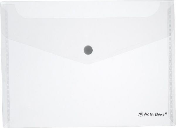 Папка-конверт на кнопке А5 прозрачная Nota Bene