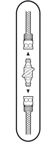 Кран полива Gardena базовой системы штуцер/штуцер 02976-20.000.00