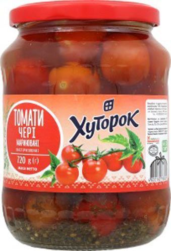 ТоматыХуторок маринованные Черри 720 мл