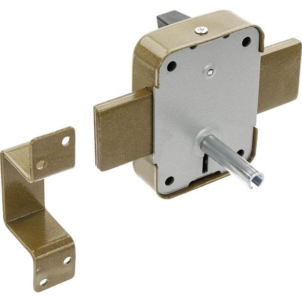 Замок накладной сувальдный Jania Т-3 ЗП236 желтый