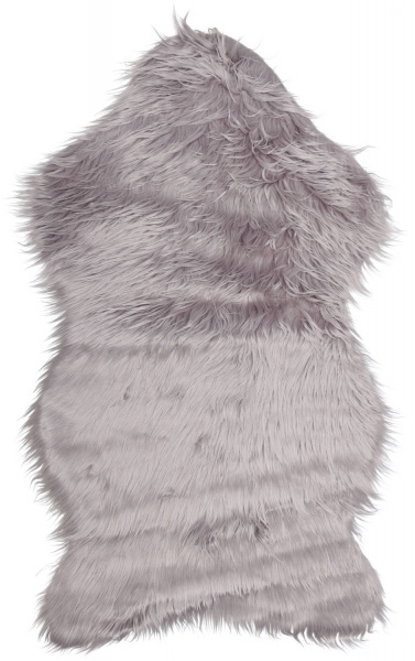 Килим KM штучне хутро 50х90 см сірий поліестер