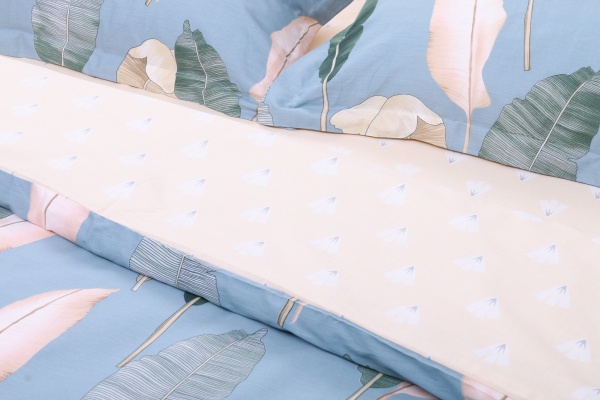 Комплект постельного белья Флорида 2 бежевый с голубым Homeline 