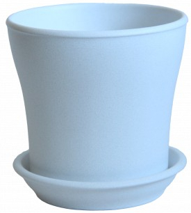 Вазон керамический Ориана-Запорожкерамика Вуаль №2 крошка круглый 2,3 л белый матовый (071-0-034) 