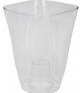 Кашпо пластиковое Ламела Флора 127 круглый 1,2 л прозрачный (LA378-59) 