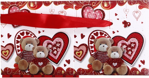 Коробка складная Цветы/сердца 10,8x10,8x10,8 см (EBXSS9850)