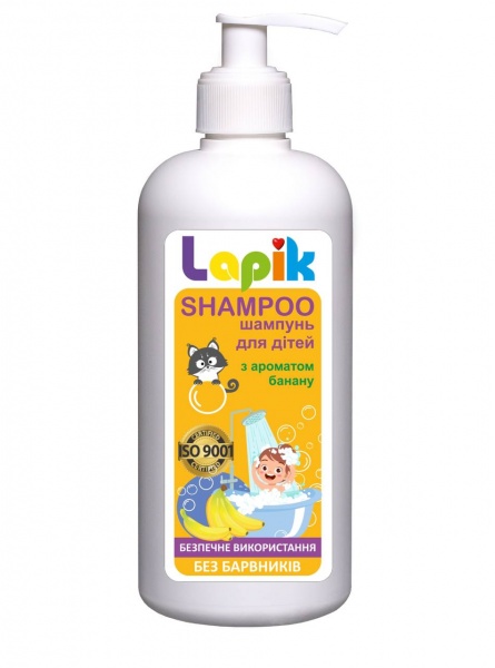 Шампунь дитячий Lapik з ароматом банана 500 мл (7336117)