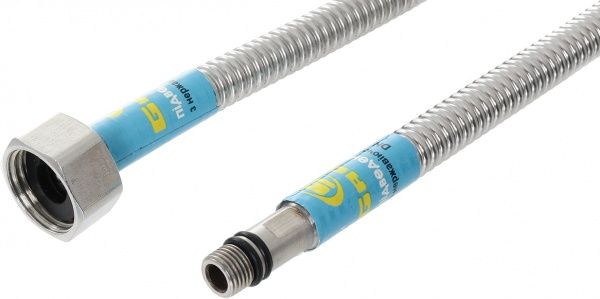 Шланг Gross нерж. подводка Gross М10х1/2 0,5 м.