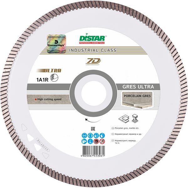 Диск алмазний відрізний Distar 1A1R Gres Ultra 180x1,4x25,4 керамограніт, кераміка, мармур RP25T