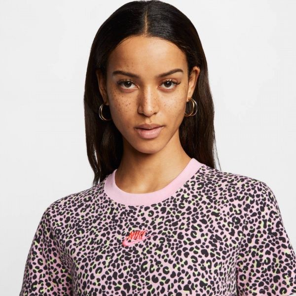 Футболка Nike W NSW AOP PRNT PACK SS TEE CW2500-654 M рожевий